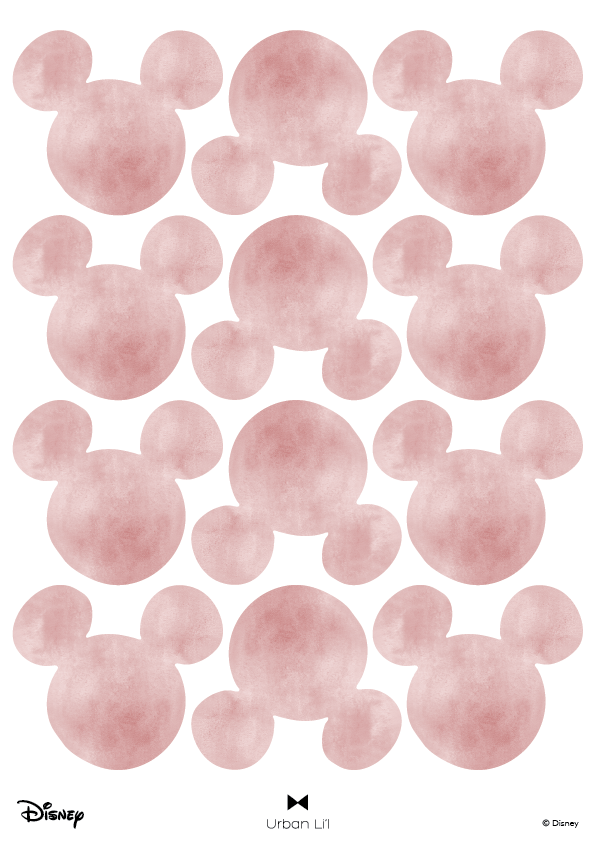 Mickey Watercolour Motif Fabric Decal