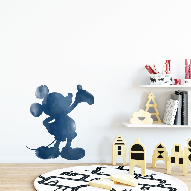 Mickey Watercolour Silhouette Fabric Decal