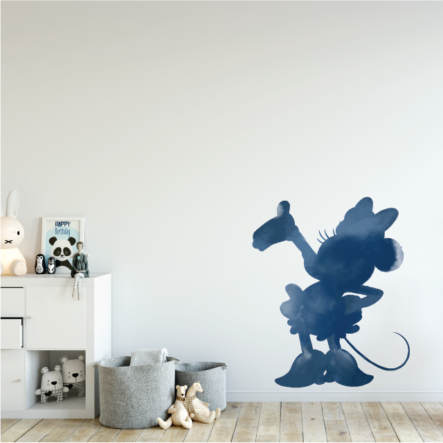 Minnie Watercolour Silhouette Fabric Decal