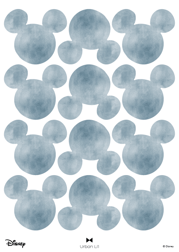 Mickey Watercolour Motif Fabric Decal