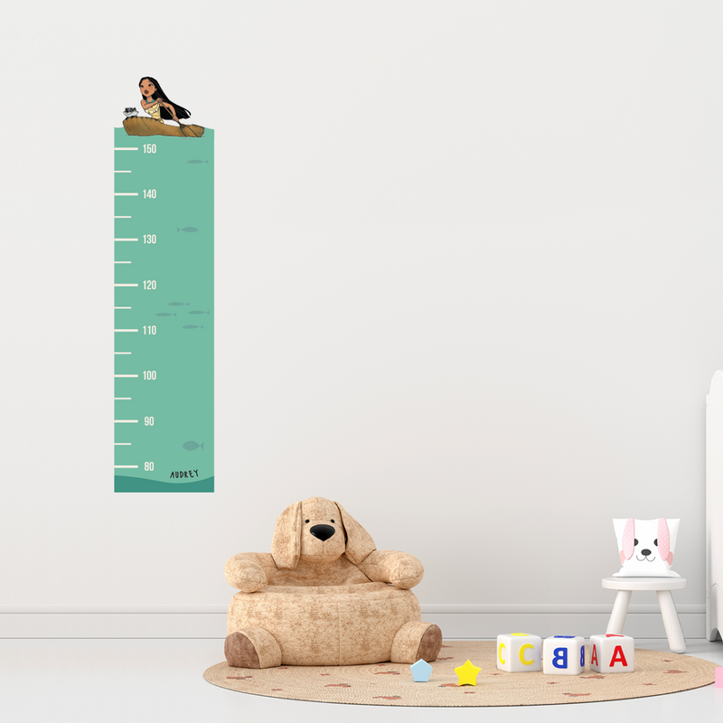 Pocahontas Height Chart Fabric Decal