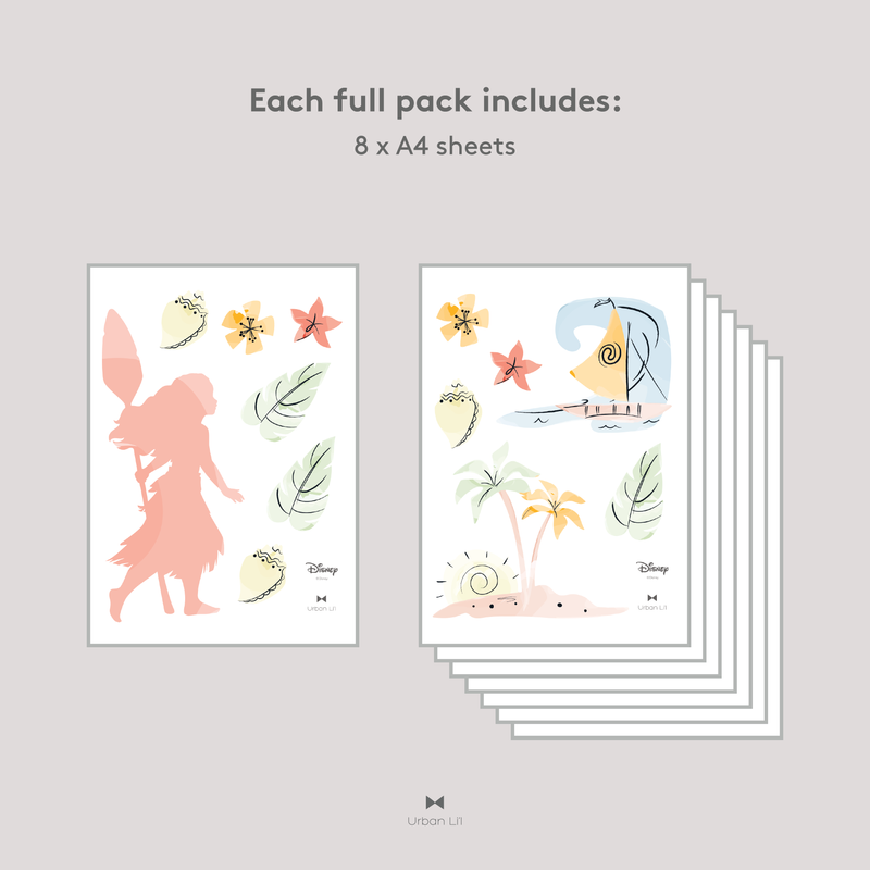 Moana Watercolour Fabric Decal