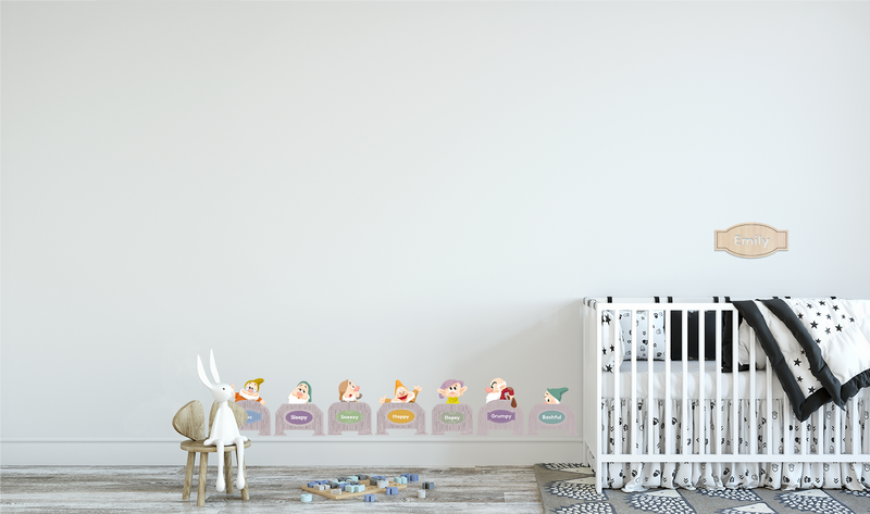Slumbering with the Seven Dwarves Fabric Decal Set