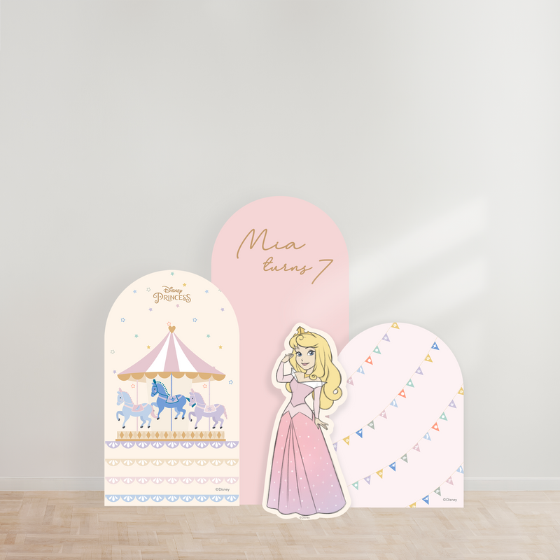 Disney Princesses Carousel Party Backdrop Boards