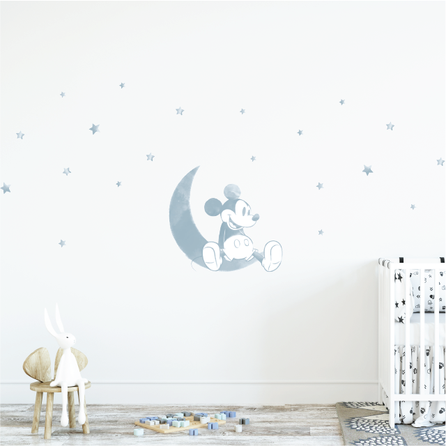 Mickey Watercolour Night Sky Fabric Decal