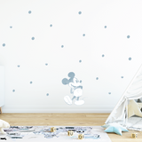 Mickey Watercolour Polkadots Fabric Decal