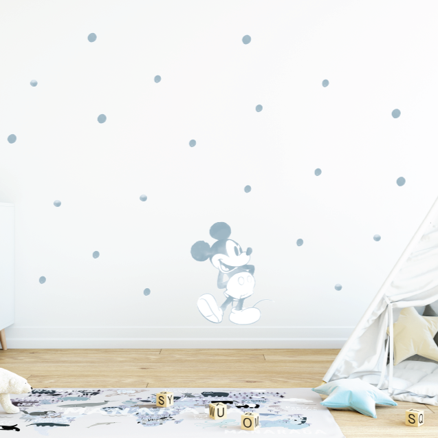 Mickey Watercolour Polkadots Fabric Decal