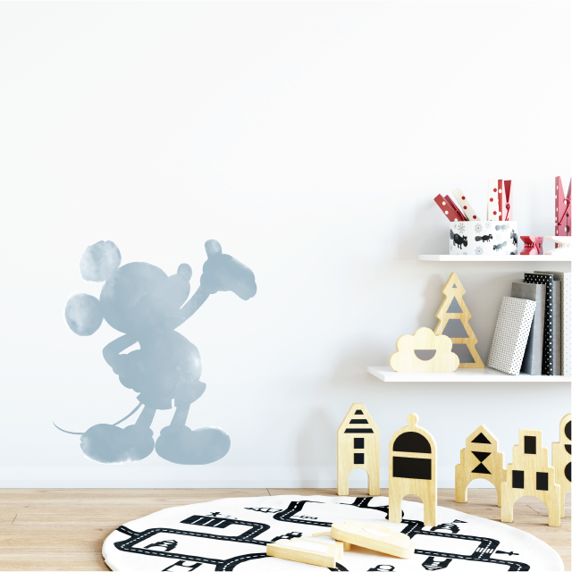 Mickey Watercolour Silhouette Fabric Decal