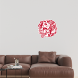 Mickey Zodiac Papercut Fabric Decal