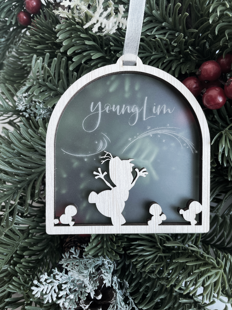 Frozen Silhouette Dome Ornament
