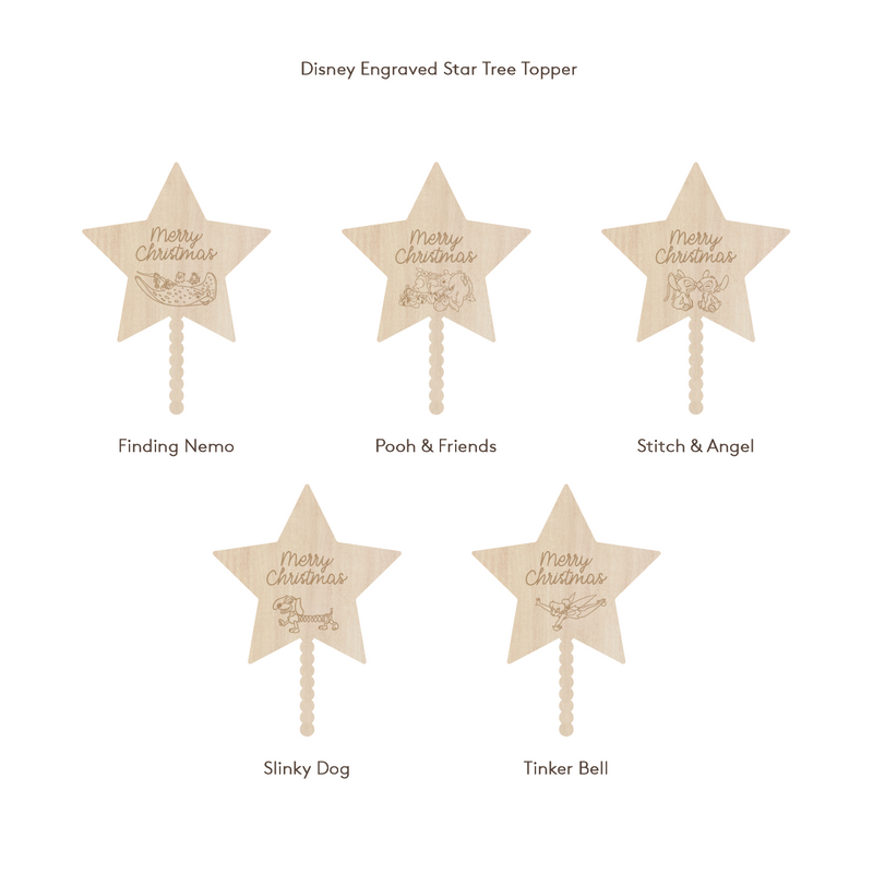 Disney Engraved Star Tree Topper
