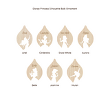 Disney Princess Silhouette Bulb Ornament