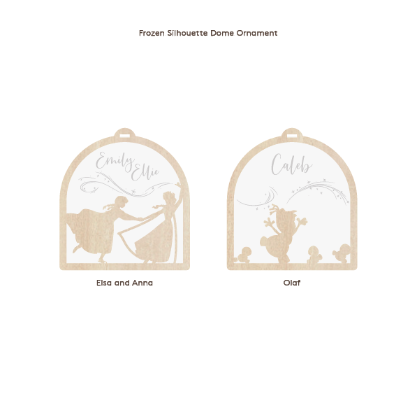 Frozen Silhouette Dome Ornament