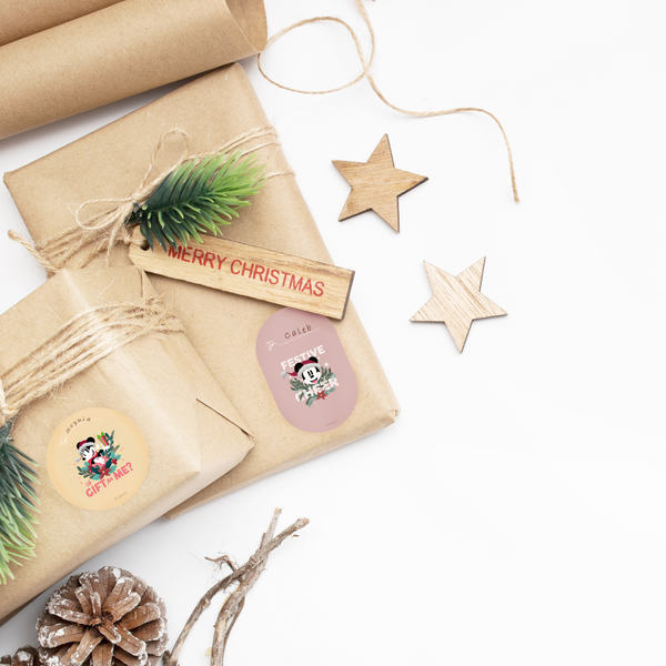 Mickey & Friends Christmas Gift Tag Stickers