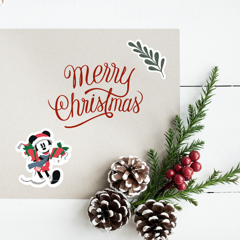 Mickey & Minnie Christmas Greetings Sticker Pack
