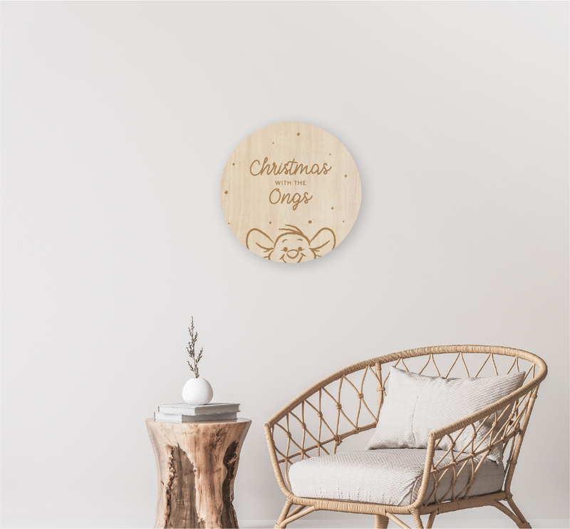 Winnie the Pooh & Friends Christmas Engraved Plaque