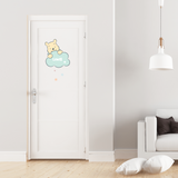Baby Pooh Nursery Door Fabric Decal