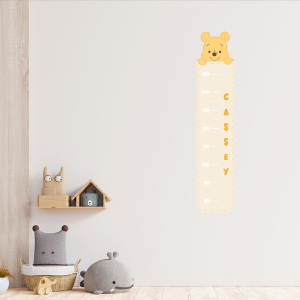 Baby Pooh & Friends Height Chart Fabric Decal