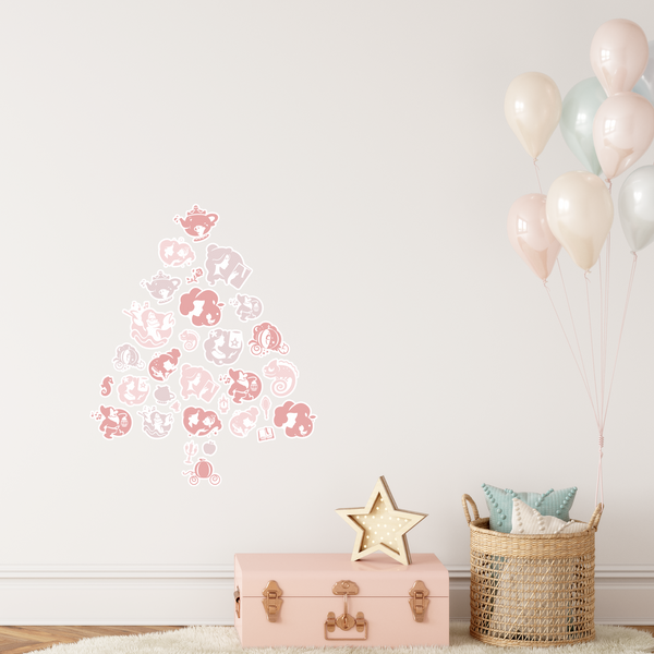Disney Princesses Christmas Tree Fabric Decal