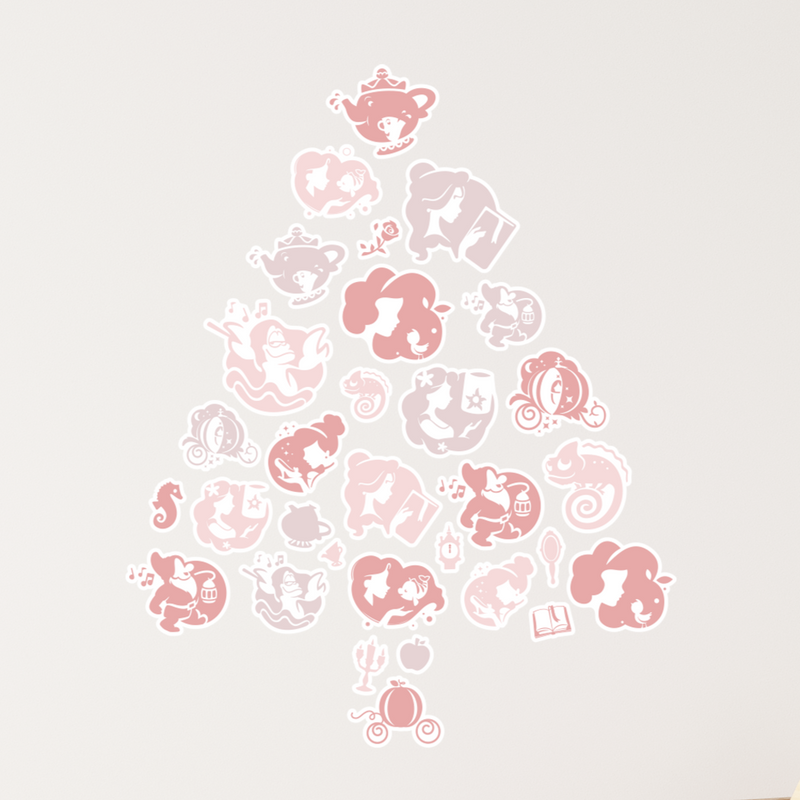 Disney Princesses Christmas Tree Fabric Decal