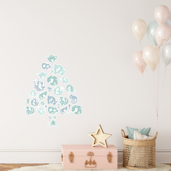 Disney Princesses Christmas Tree Fabric Decal