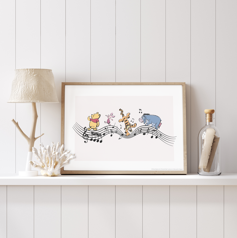Winnie The Pooh & Friends Whimsical Notes Poster
