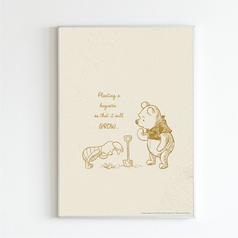 Pooh & Piglet Shovel In The Woods Poster