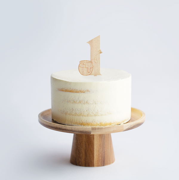 Honey Pot Numeral Cake Topper