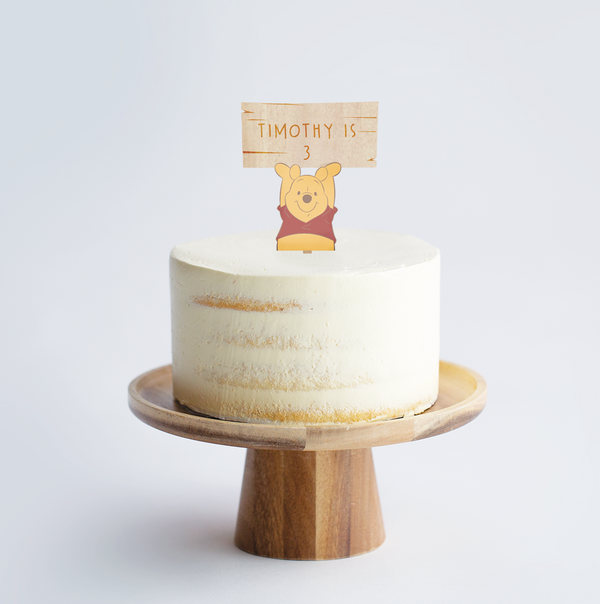 Winnie The Pooh & Friends Sign Cake Topper