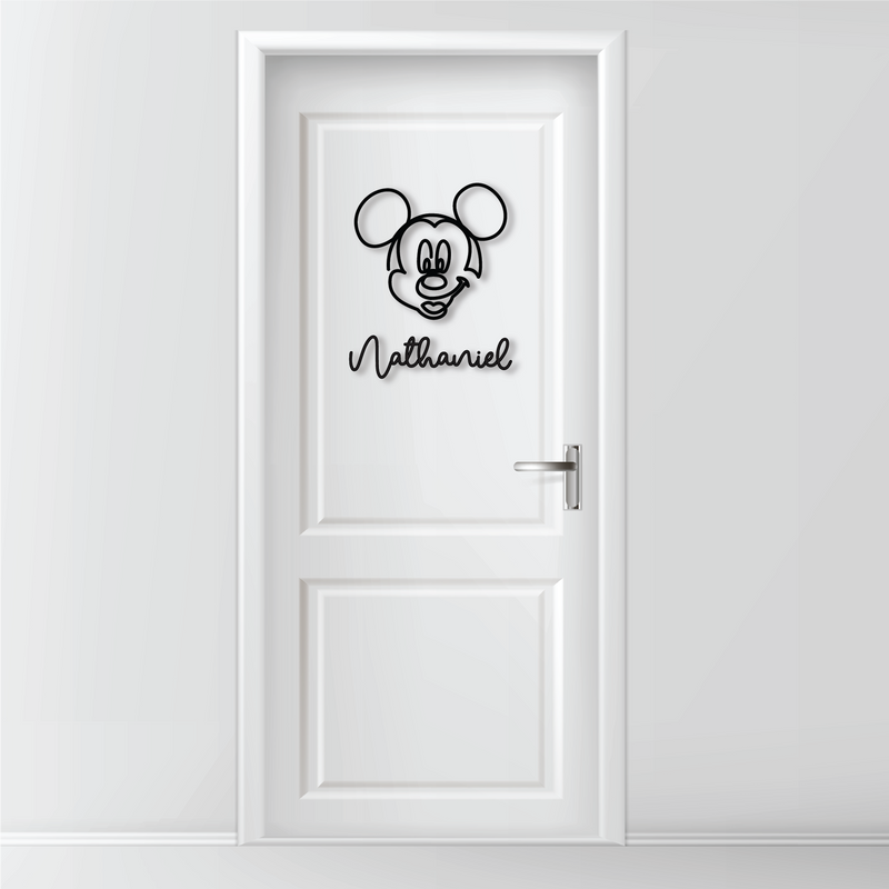 Mickey Line Art Plaque