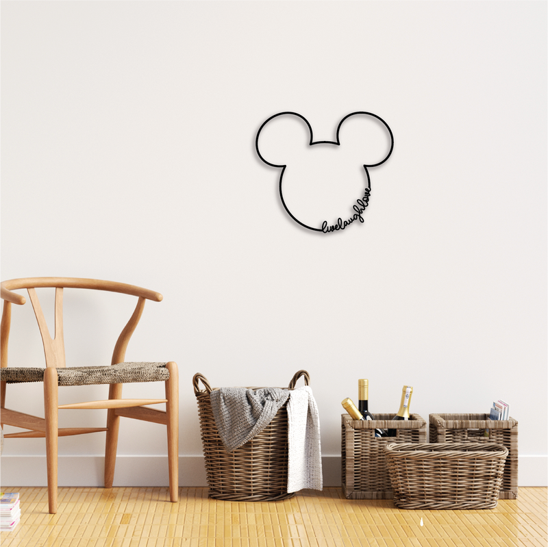 Mickey Calligraphy Hoop Plaque