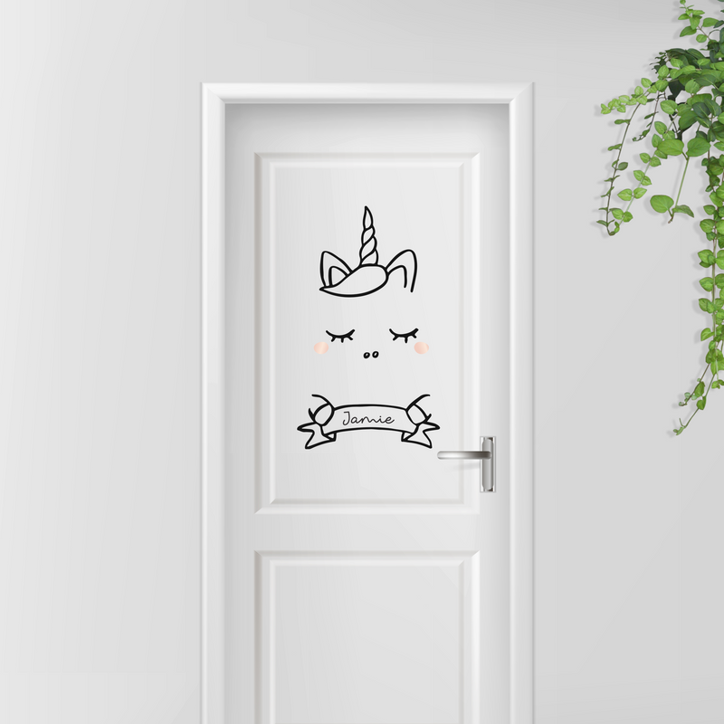 Unicorn Door Decal