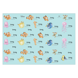 Pixar Finding Nemo Watercolour Name Stickers