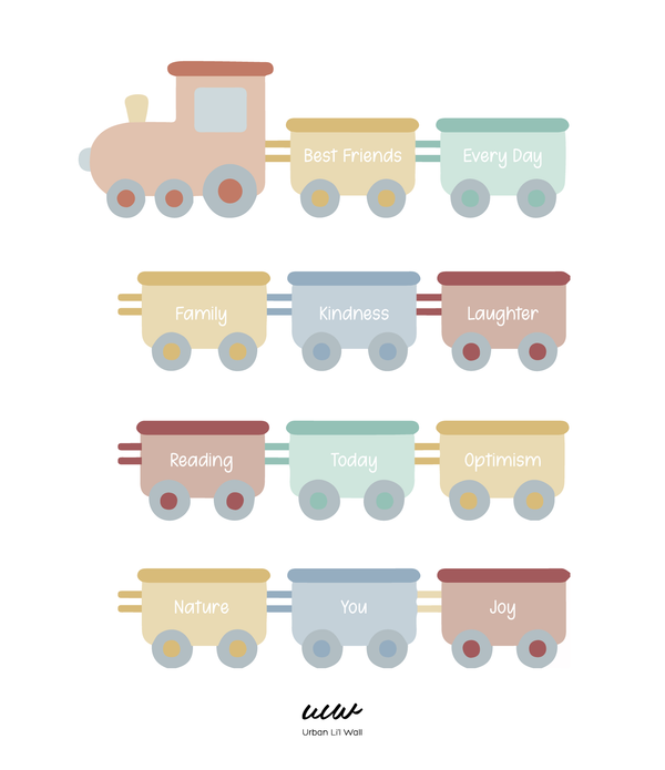 The Gratitude Train Fabric Decal by Our Little Playnest x Urban Li'l