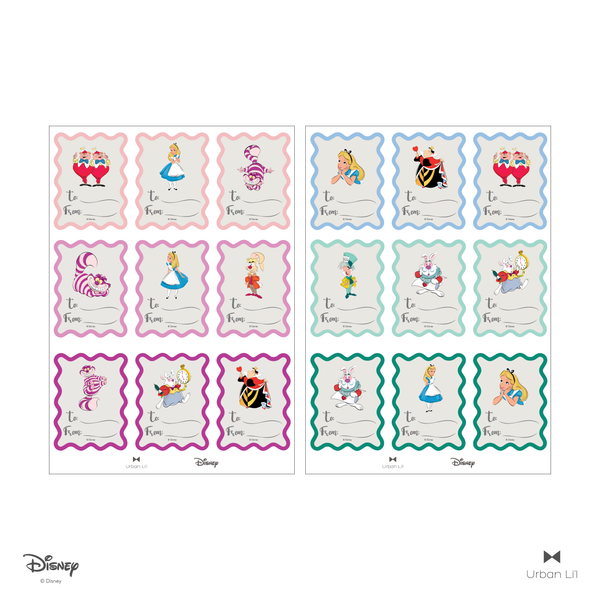 Mad for Alice in Wonderland Gift Tag Stickers