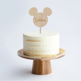 Mickey Motif Engraved Cake Topper