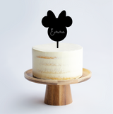 Minnie Motif Engraved Cake Topper