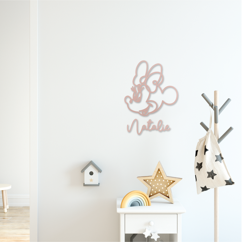 Minnie Line Art Plaque