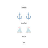 Nautical Party Bunting Fabric Decal