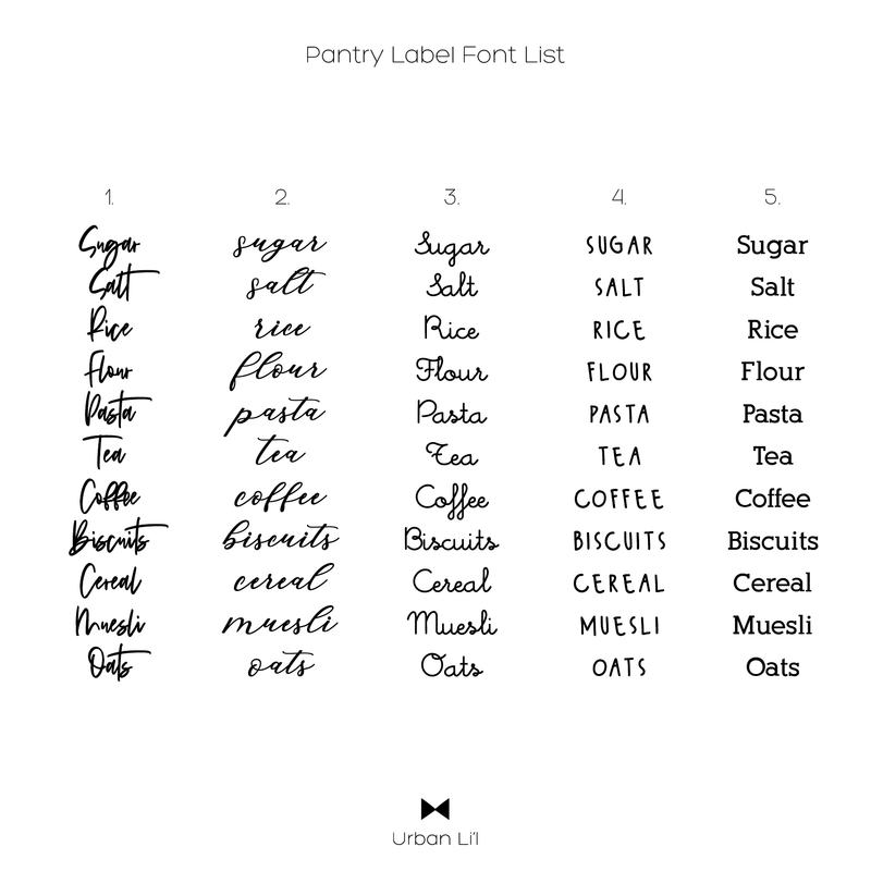 Pantry Label Sets