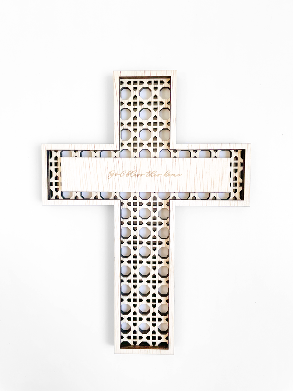 Rattan Custom Engraved Cross