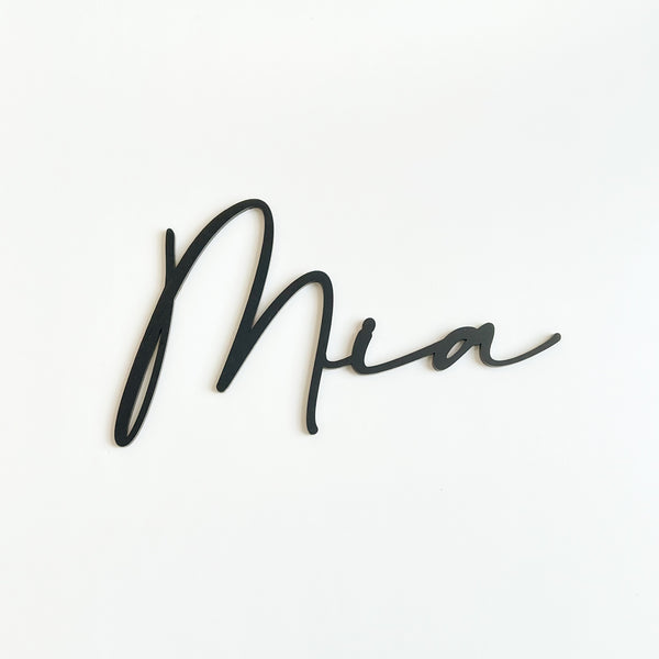 [Sale] Mia Nursery Signage | 30cm Black Acrylic