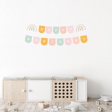 Whimsical Party Bunting Fabric Decal
