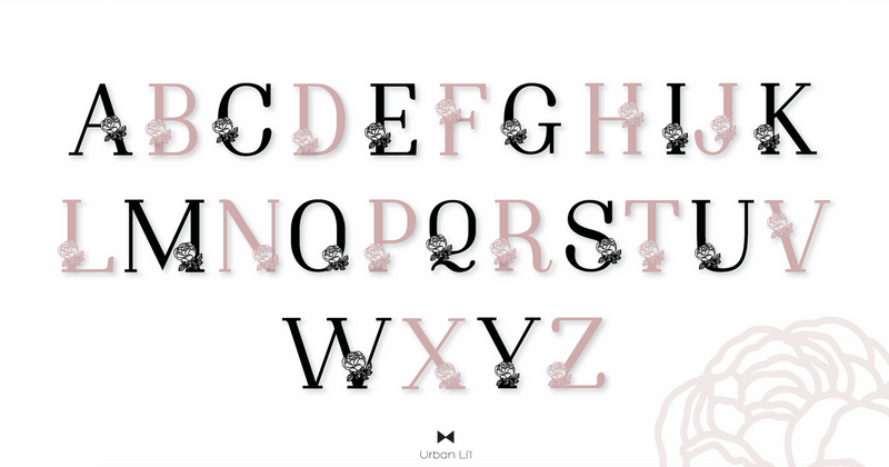 Floral Alphabet Plaque - Initial