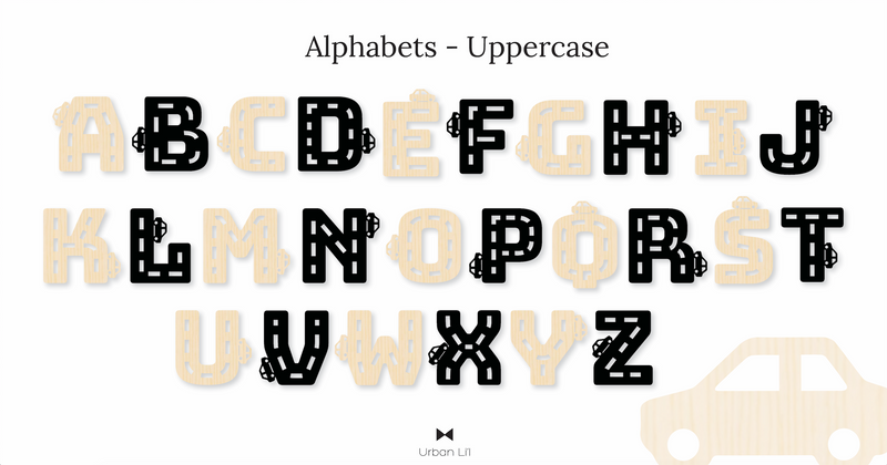 Car Alphabet Plaque - Initials