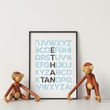 Crossword Nursery Poster - Boy - Urban Li'l