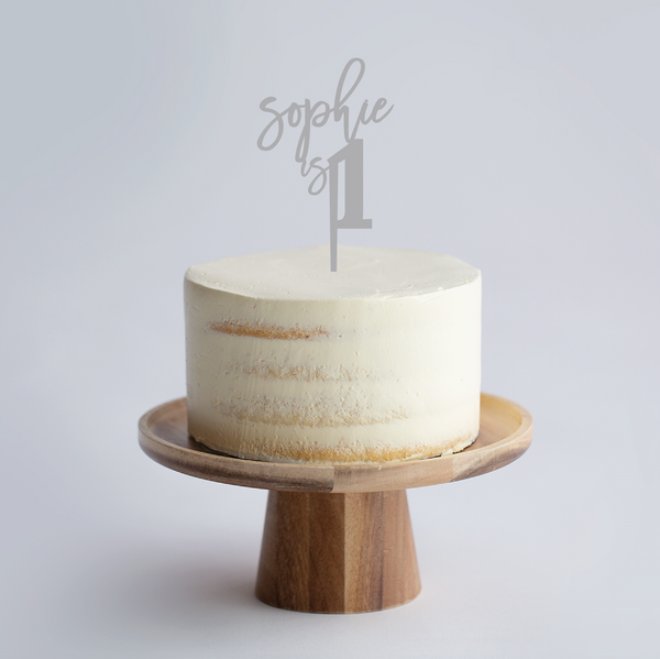 Custom Name & Numeral Age Cake Topper