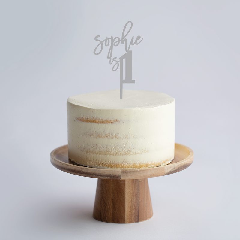 Custom Name & Numeral Age Cake Topper