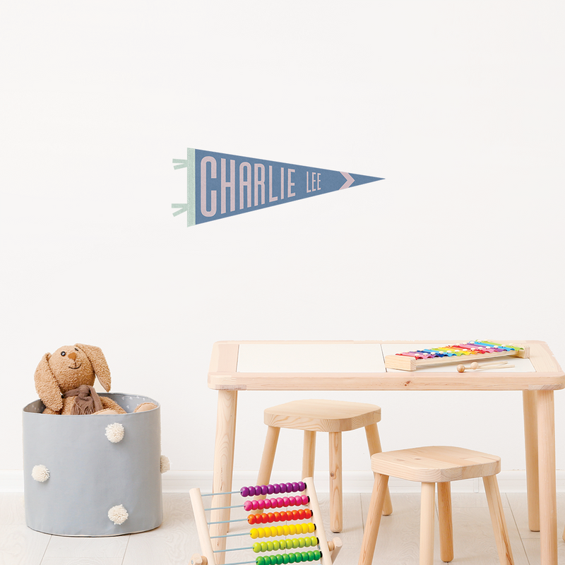 Name Pennant Fabric Decal