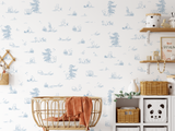 Story of Pooh Toile de Jouy Wallpaper